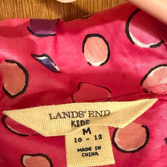 Lands' End Kids' Pink Jacket with Polka Dots - Picture 2 of 3